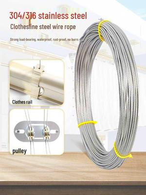 304 Edelstahl Handkurbel Wäscheständer mit 316 Drahtseil für Balkon