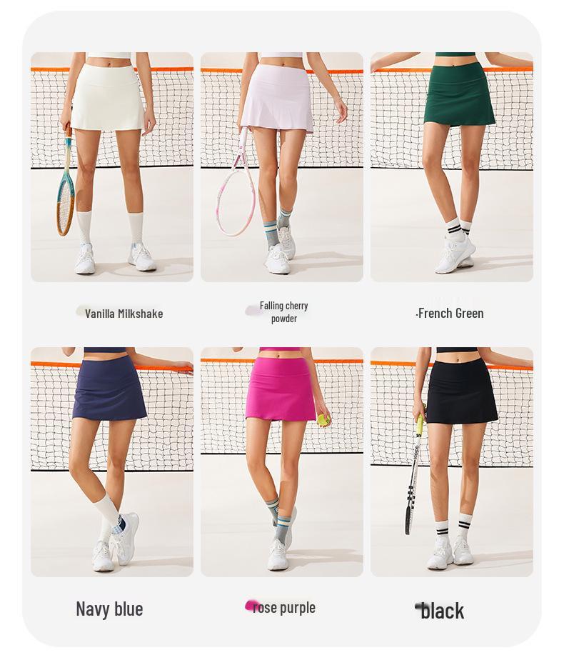Lu Gleicher Stil Damen High Waist Sport Tennisrock zum Laufen, Badminton, Pilates, Yoga
