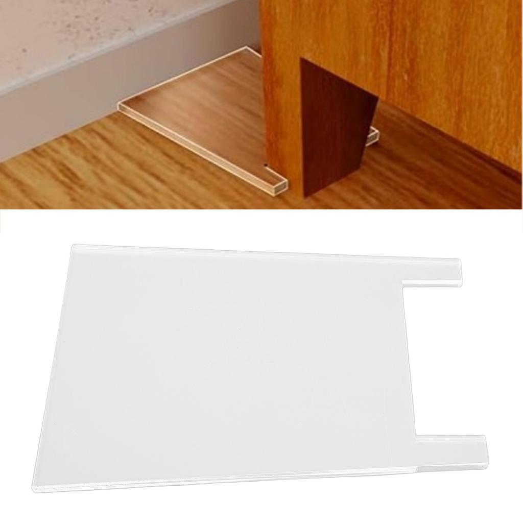 2pcs Couch Spacer, Transparent Acrylic Furniture Stopper for Sofa Bed Cabinet with Wall and Hazard Prevention 4.7x6.5in 8.