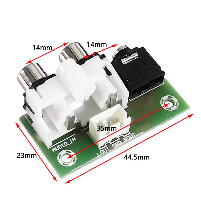 

New 3.5MM Audio Socket Dual AV Lotus Socket Input To XH2.54-3P Output Adapter Small Board For Audio Cable RCA Lotus Socket