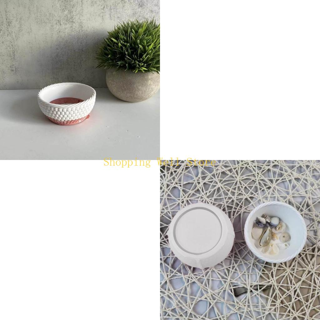 KX4B Vases Molds Weaving Basket Flower Pots Silicone Mould Castings Molds China Mainland