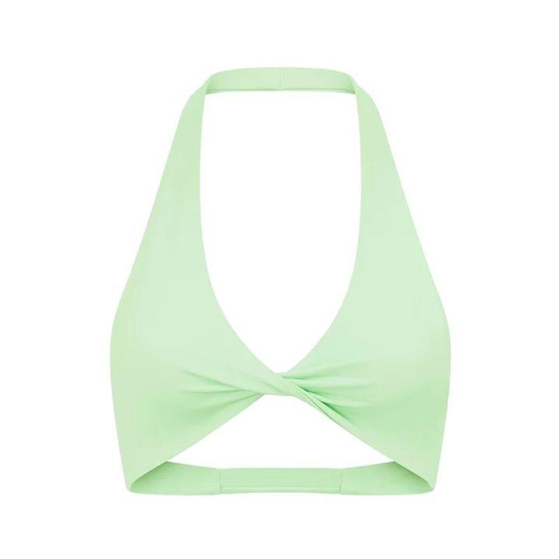 

Модное тренировочное нижнее белье Пуш-ап Жилет для йоги Женский дышащий облегающий V-образный вырез Сексуальный халтер Красивая спинка Спортивный бюстгальтер Эластичный XL MY206 light green