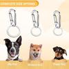 Dog Tag Clip 4-pieces Stainless Steel Quick Clips for Pet Collars Dog Cat Positioning Device Secure Supplies for Outdoor