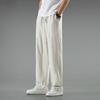 Pantalones Casuales de Lino de Lujo Ligero para Hombre Vonsrman - Estilo Chino, Otoño, Corte Holgado, Talla Grande, Corte Recto