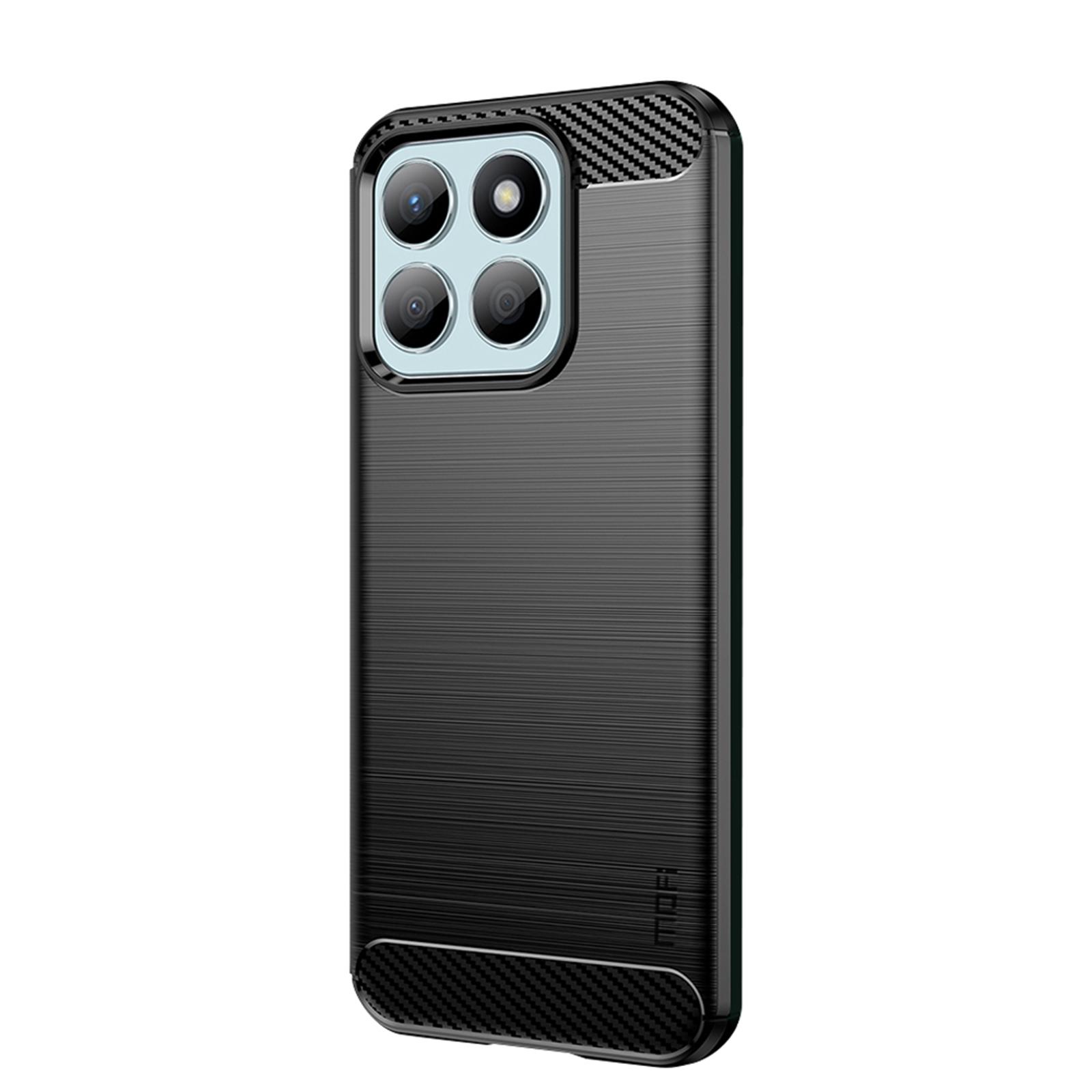 

For Honor X8b 4G/Honor X8c 4G Back Cover MOFI Brushed Texture Carbon Fiber Soft TPU Case Black
