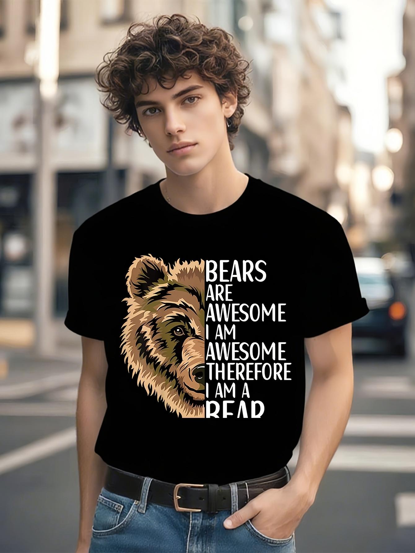 Grizzly Bear Graphic Tshirt Graphic Tshirt - Black Shirt ... XXXXL