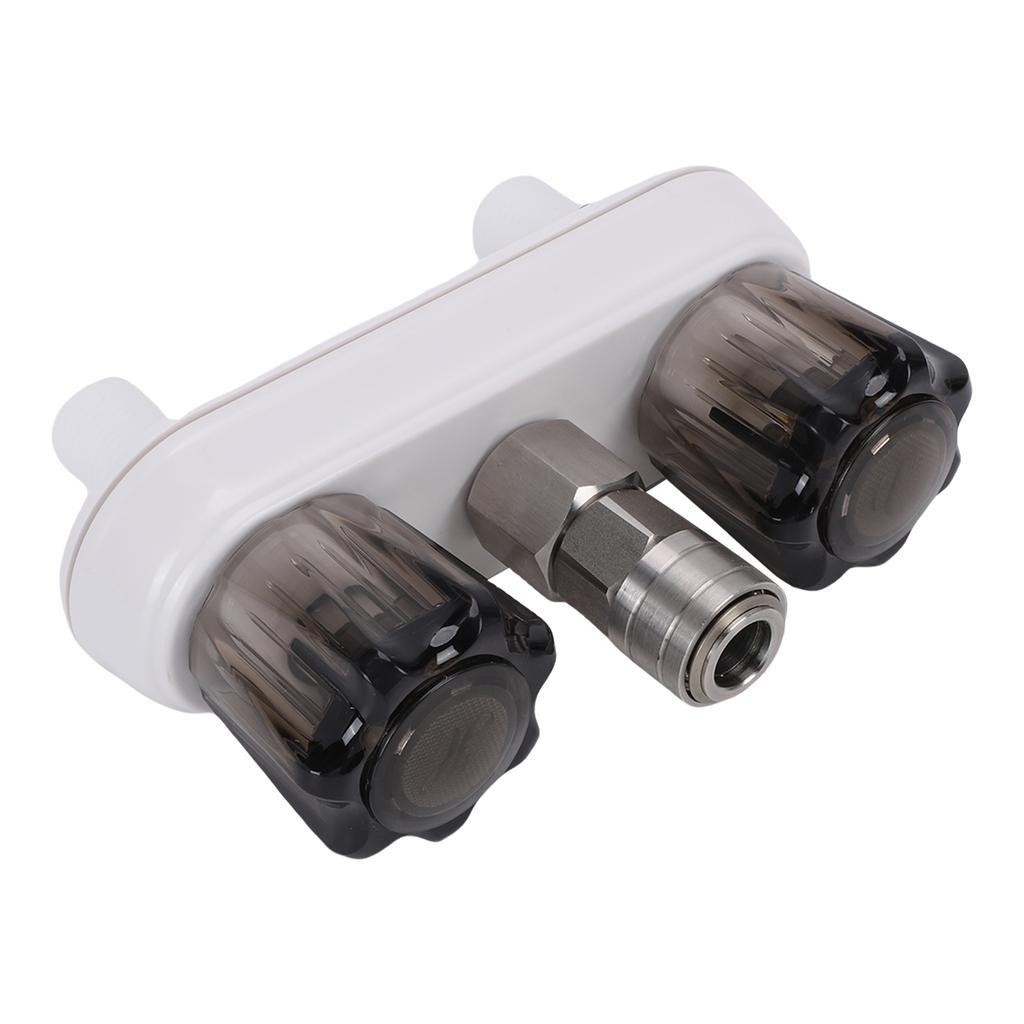 RV Exterior Faucet Hot Cold with Quick Connect Adapter Flexible Outlet Pipe for Motorhome Boat Bathroom Van Outdoor