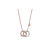 Armani Necklace EMPORIO Fashionable, Simple and Trendy Double Ring Diamond Stainless Steel Clavicle EGS3004221 F Basic Packaging-brand Original Box