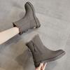 Waterproof Round Toe Winter Ladies Shoes Platform Zipper Leather Women's Snow Boots on Promotion Fashion 2025 Trend Work Booties
