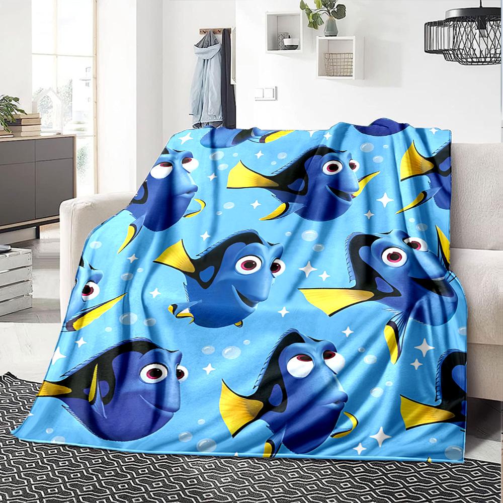1pc Nemo Adventure Flannel Blanket,Ultra Soft Warm Plush Throw for Home Bedroom Bed Sofa Cover Camping Picnic gift Y72452