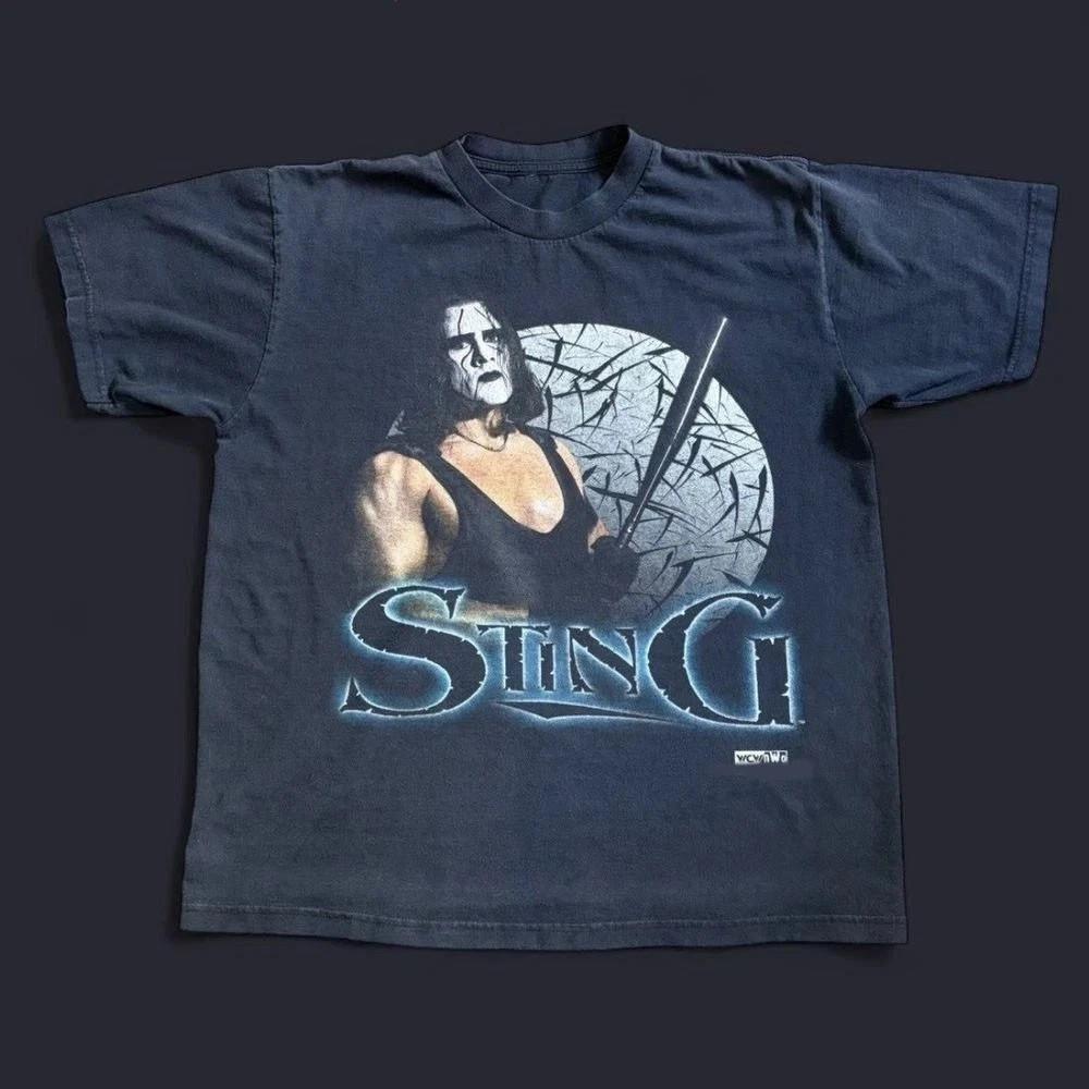 Винтажная футболка с графическим принтом по рестлингу – Вдохновленная Sting WCW NWO Репринт S-4X ТРЕНДОВАЯ Унисекс футболка XXL