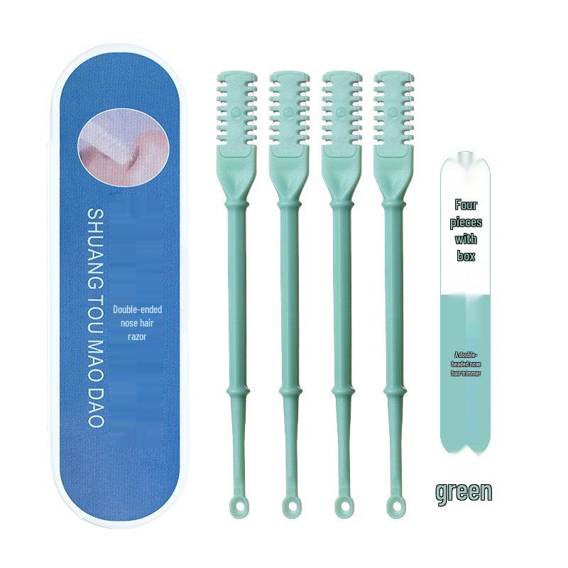 Dual-Head Anti-Scratch Nose Hair Trimmer Set for Men and Women