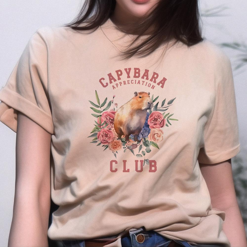 Capybara Top Women Graphic Summer Anime Tshirts feUnisex Comic Funny Unisexga Clothing