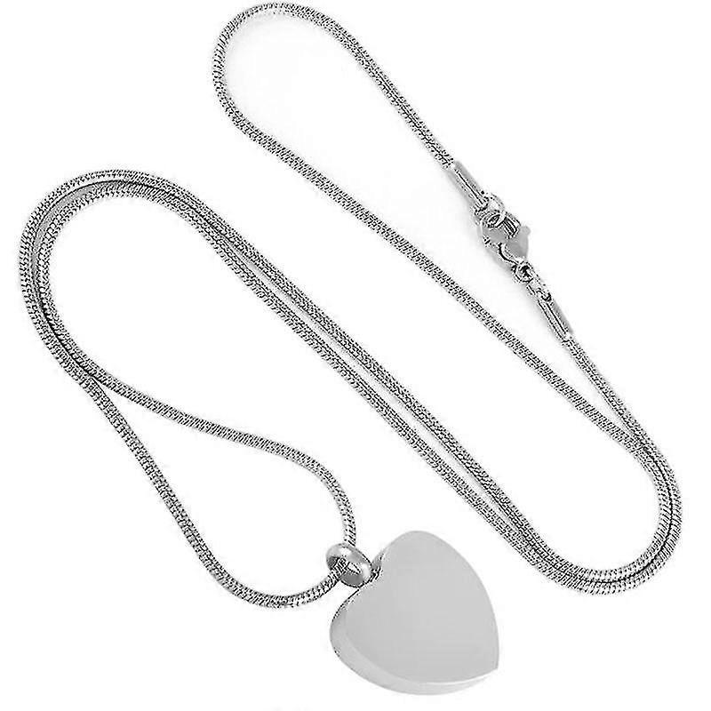 Stainless Steel Blank Heart Cremation Jewelry Engravable Memorial Urn Locket|pendant Necklaces