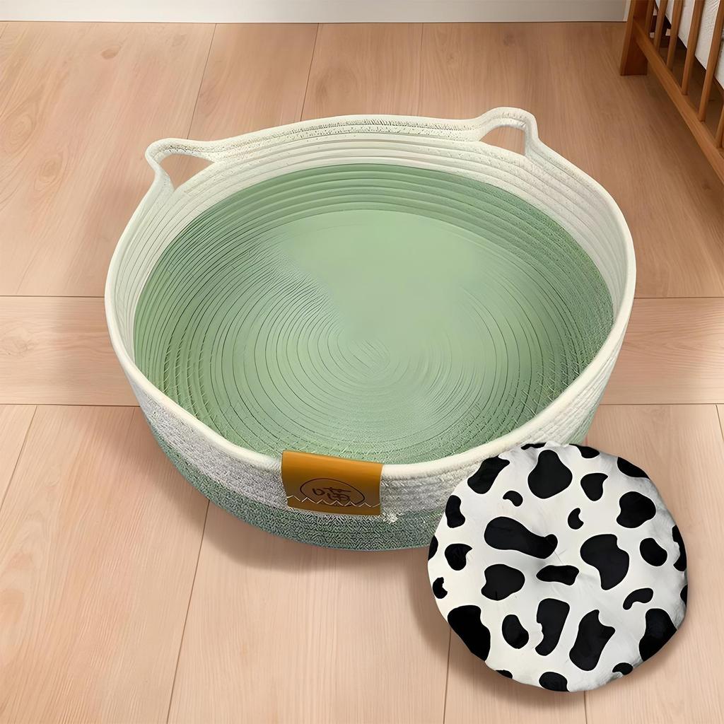 Bed For Cats Cotton Rope Woven Nest Cute Kitten Bed Cat Basket For Indoor Puppy Bunny Small Dog Pet Animal All Seasons Bedroom