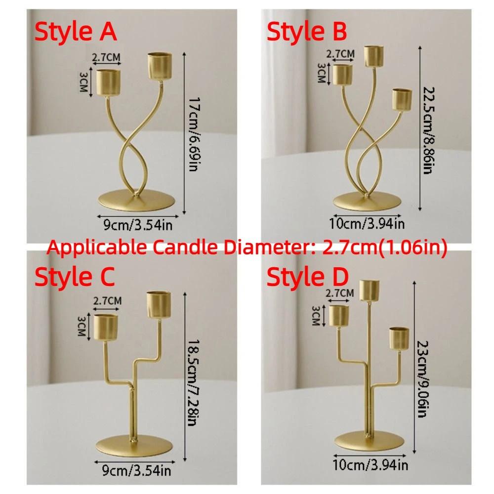 Romantic Candle Holder European Style Iron Candles Stand Long Candle Candlestick  Photo Props