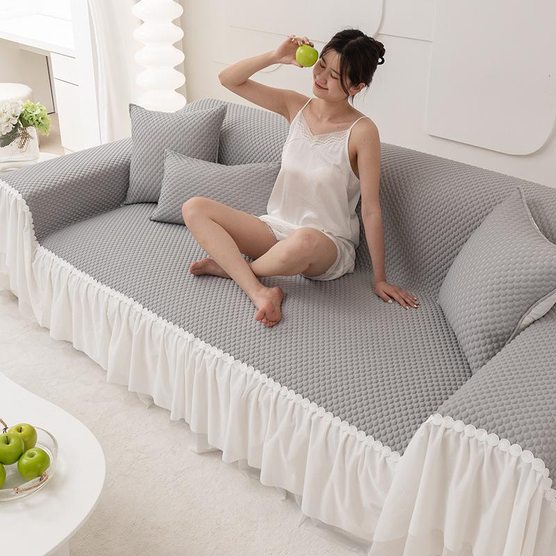 Летний чехол для дивана из ледяного шелка — фото 6