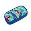 Dragon Ball Blue Double-Layer Pencil Case for Students, Goku Merchandise, Large Capacity, Wear-Resistant.