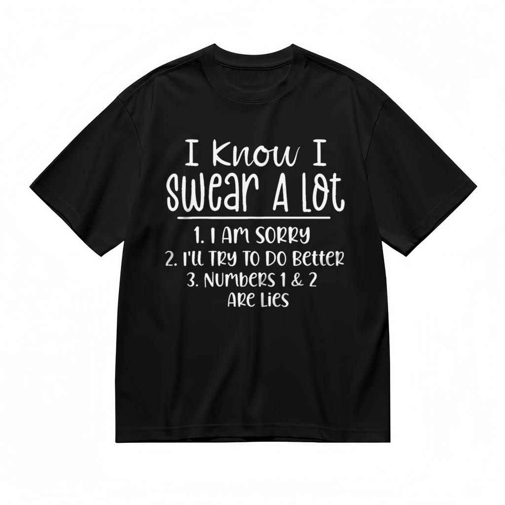 Men's Comfy Fashion Breathable Classic T-Shirt Mens Womens Tees Top Funny Confession Printed Tee