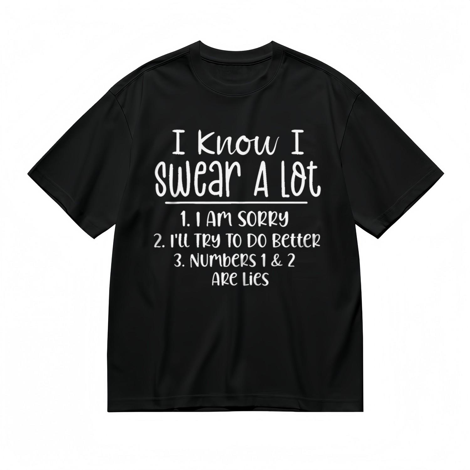 Men s Comfy Fashion Breathable Classic T-Shirt Mens Womens Tees Top Funny Confession Printed Tee S
