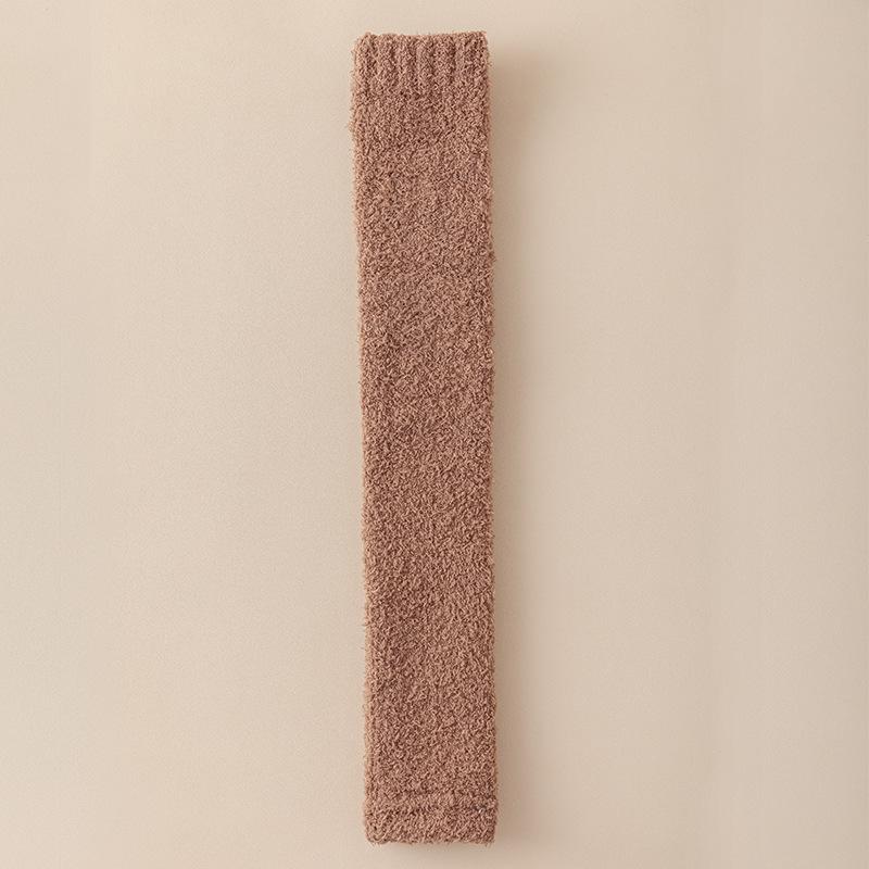 1 Pair Coral Fleece Warm Knee Sleeves Over Knee Comfortable Female Hosiery Women Thick Long Tube Socks