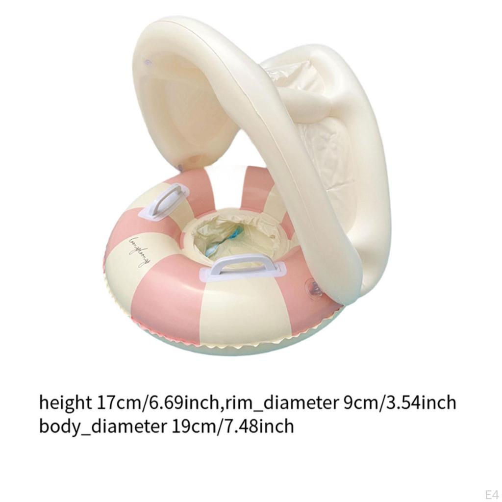 Inflatable Swimming Ring Gift for Kids PVC Swim Tube Beach Vacation Lake Blue