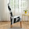 Geometric Long Back Dining Chair Cover Geometry Printed Stretch Spandex Elastic XL Banquet Party Europe Chair Slipcover Case