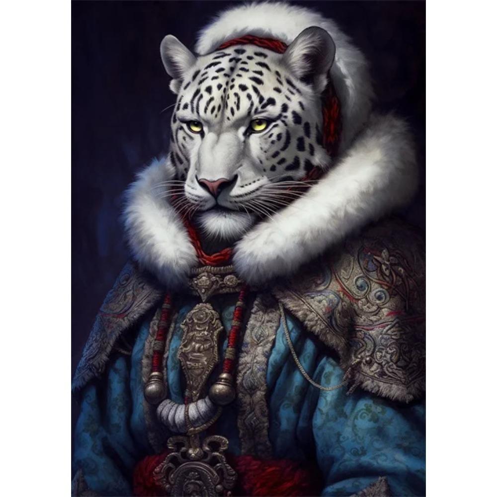 Noble Animals Deer Lion Portrait Vintage Art Posters Canvas Prints Art Paintings Cool Animal Wall Art Pictures Living Room Decor