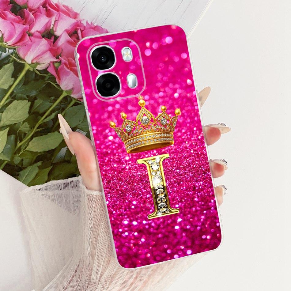 For OPPO A6s CPH2789 2026 Fashion Crown Letter Phone Case For Oppo A6S 5G Soft Silicone TPU Cases