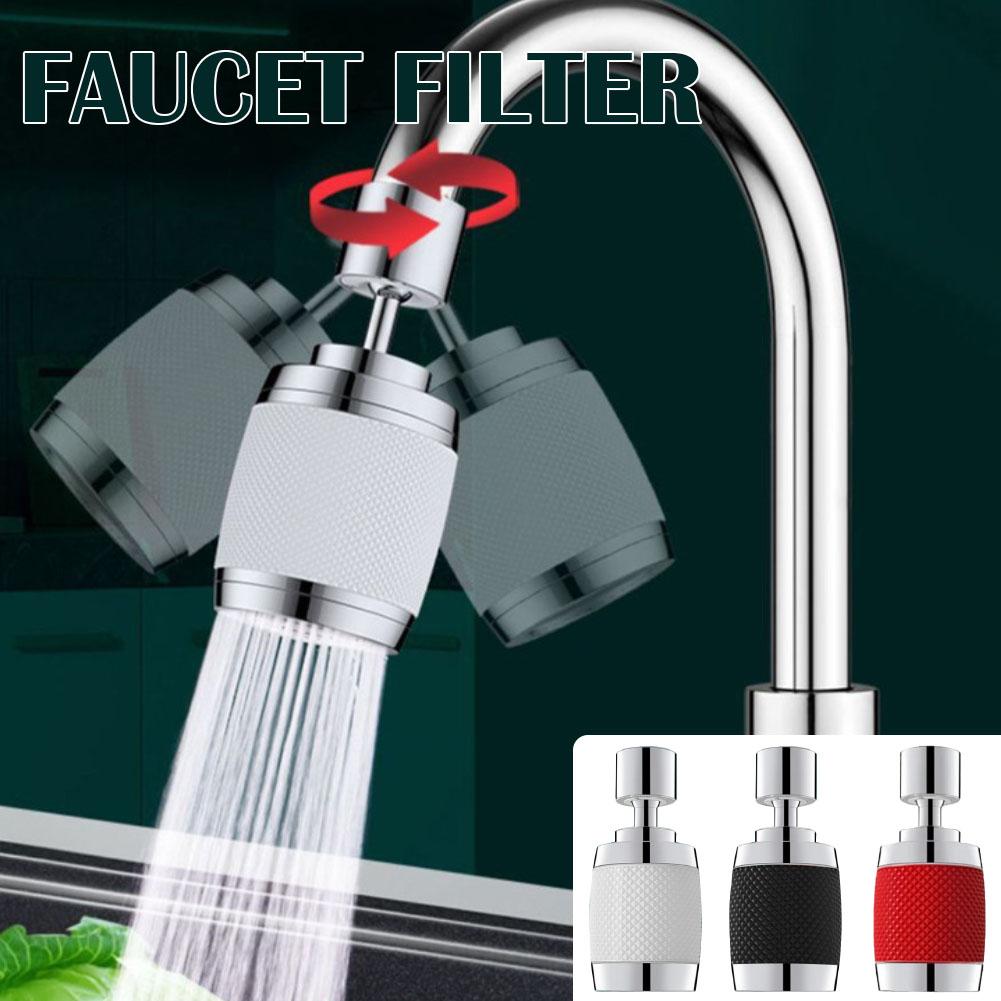 720° Swivel Kitchen Filter Faucet 3 Mode Adjustable Kitchen Vegetable Faucet Washing Faucet Splashproof Extender Spout Frui X4C6