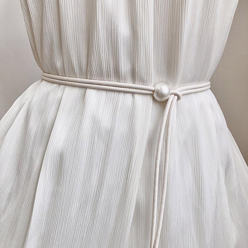 

Pearl Dress Women s Casual Thin Waist Belt: Versatile Fashion Accessory 2025 белый