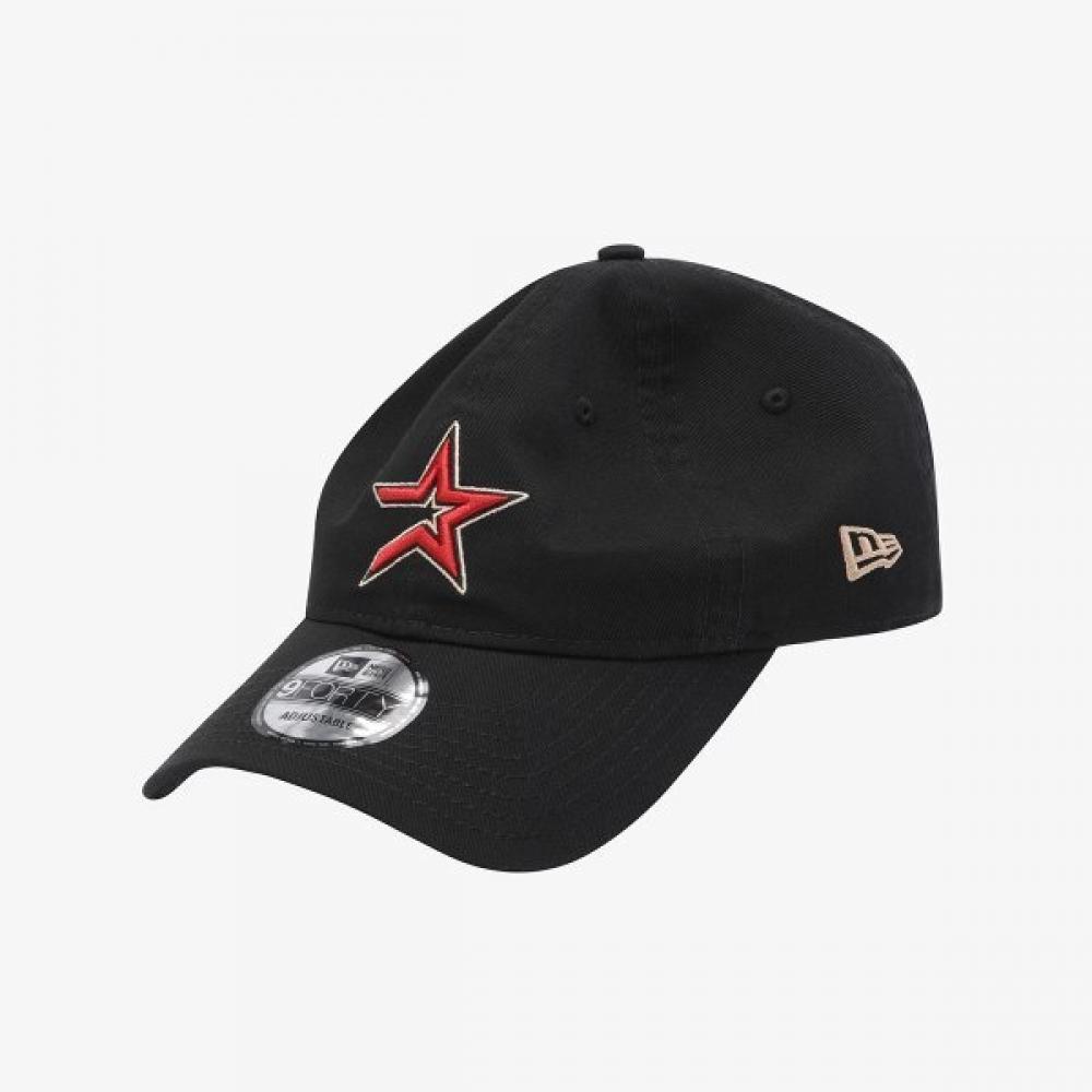 New Era Black Unstructured Ballcap Houston Astros Cooperstown