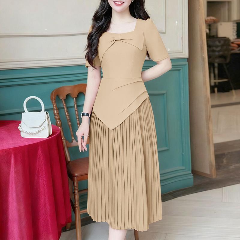 

ZANZEA Женское повседневное летнее платье с квадратным воротником и коротким рукавом XL хаки