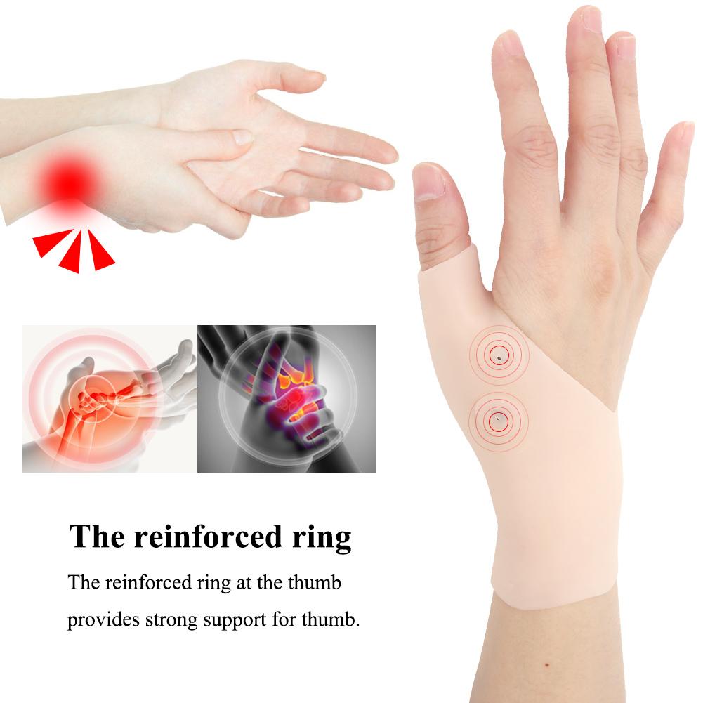 2 Stück Silikon Schutz Daumen Handgelenkbandage Schmerzlinderung für Hand Arthritis Karpaltunnelsyndrom