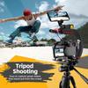Zeadio Camera Stabilizer Kit, All-in-One Handheld Stabilizer with LED Video Light, Microphone, Smartphone Holder, and Action Camera Adapter - Compatib
