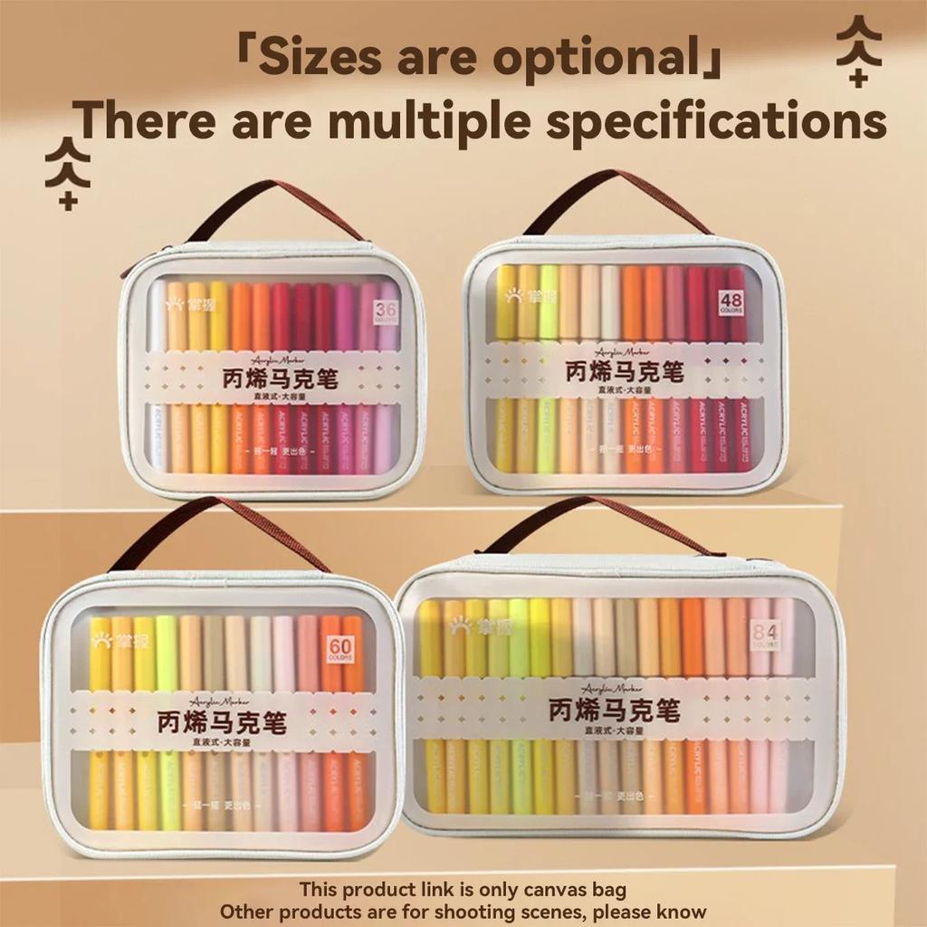 36-84 Löcher Marker Leinwand Aufbewahrungsbox Wasserdichter Organizer Acryl Pinselrolle für Studenten Künstler Kunstbedarf Aufbewahrungstasche