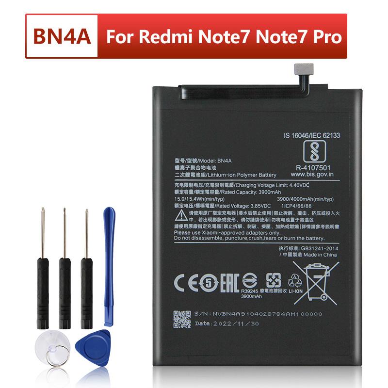 NEW Replacement Battery For Xiaomi Redmi Note7 Redmi Note 7 M1901F7C BN4A Phone Battery 4000mAh