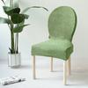 Round Backrest Dining Elasticity Cotton Linen Chair Cover Non-slip Protection Chair Cover Simple Room Stool Cover High Quality