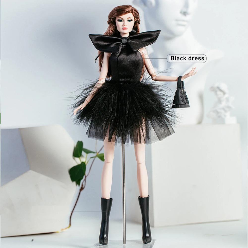 32cm Supermodel Doll Clothes Suit European Fashion Black Romantic Series Accessories Set Princess Dress DIY Toys Collector Gifts