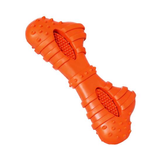 Dog Teething Toy with Cowhide Scent Natural Chew Attraction Bite-Resistant Silicone Oral Care Dog Toy for Small Medium Dogs