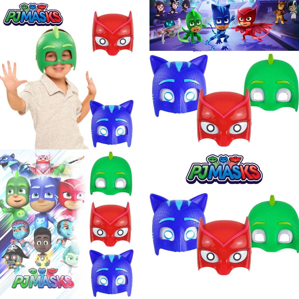 Máscaras que brilham no escuro dos Pj Masks para festa de Halloween