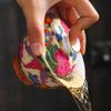 Color Enamel Gaiwan White Porcelain Cover Bowl Golden Kung Fu Tea Set Handpainted Peony Flower Tureen Travel Teaware