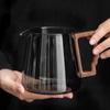 Thickened Glass Tea Pitcher with Wooden Handle