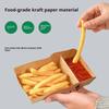 50 Stück Einweg Kraftpapier Lebensmittel Serviertablett Zwei Fächer Snack Pommes Hähnchen Salat Karton Zum Mitnehmen Behälter für Party