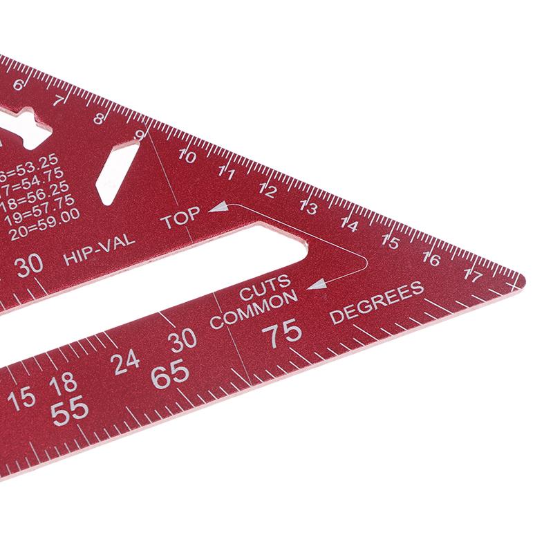 7-Inch Metric Woodworking Aluminum Alloy Triangle Gauges Right Angle Ruler Measuring Gauging Tools High Precision Marker Ruler