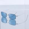 Fashionable Ultra-Light Square-Frame Unisex Sunglasses Metal-Frame Sun-Blocking Retro Driving Sunglasses Outdoor Travel Eyewear