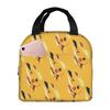 Custom P-Pikachus Portable Lunch Boxes Women Men Multifunction Cartoon Thermal Cooler Food Insulated Lunch Bag School Student