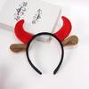 Women Hairbands Festive Cow Horn Birthday Party Photo Booth Props for Girl
