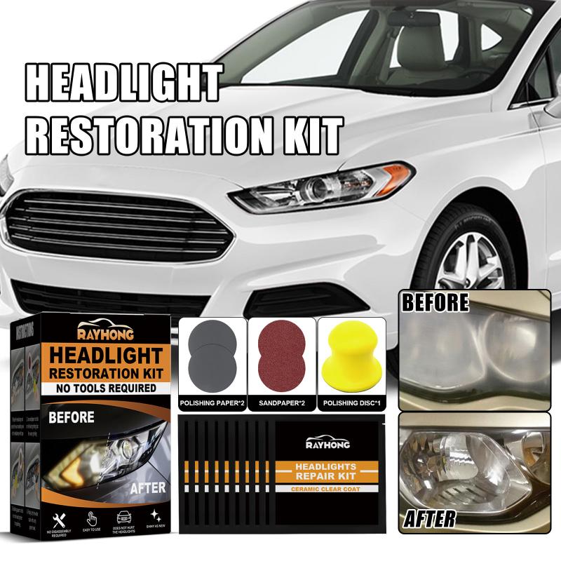 Headlamp Cover Cleaning Kit Headlight Restoration for Cars Long Lasting Protection and High Definition Lighting for City Drives