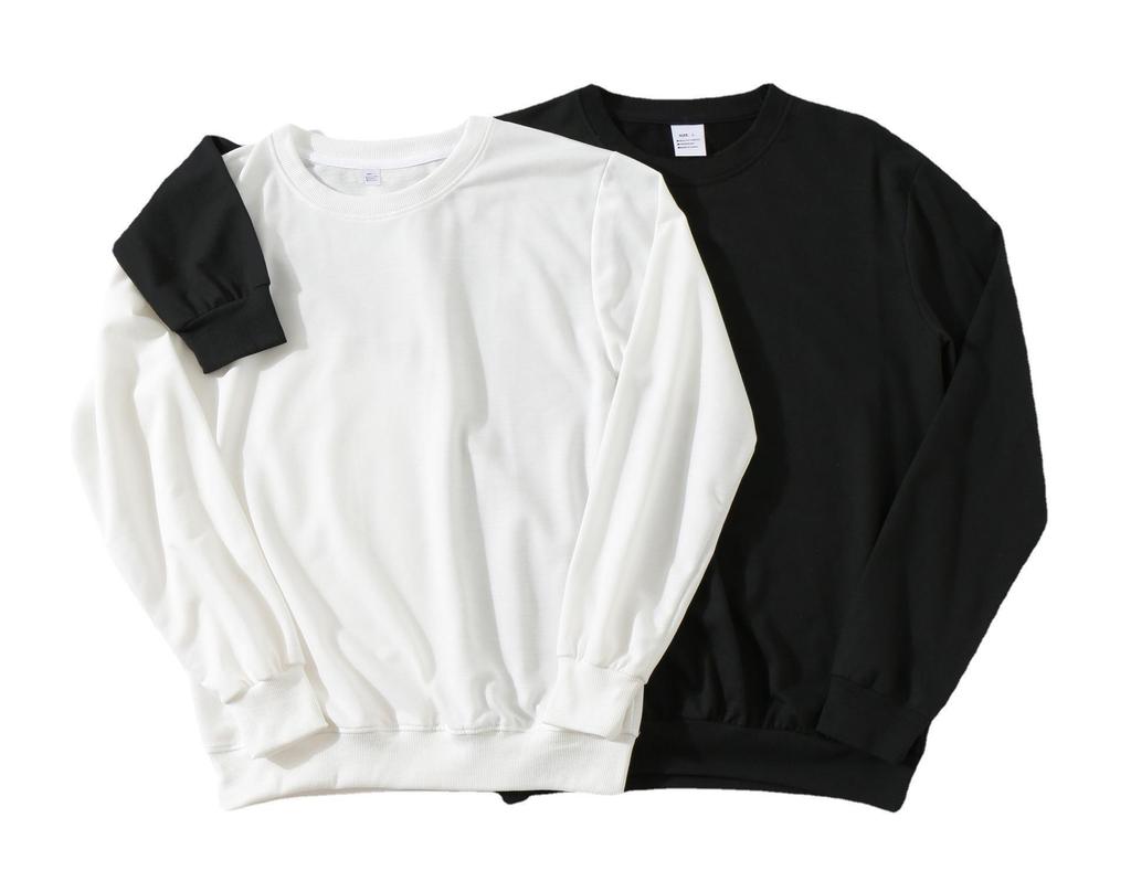 Autumn Solid Color Crew Neck Custom Sweatshirt for Couples & Groups